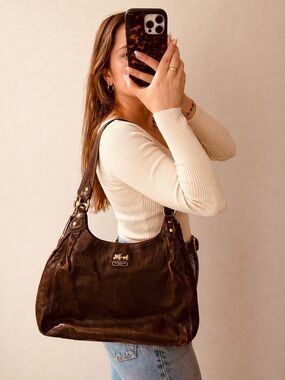 Y2K Coach Brown Leather Shoulder Bag 🤎